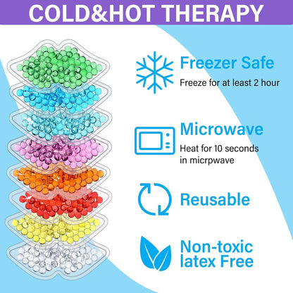 TrelaCo 80 PCS Mini Lip Ice Pack - Cold Compress Reusable Portable Gel Ice Pack Bulk for Relief Headaches, Toothaches, Tired, Eye Face Swelling, Relax