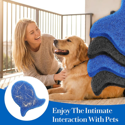 4 Pcs Pet Hair Remover for Laundry, Reusable Dog Cat Hair Catcher | Hair Catcher for Washer and Dryer, Effectively Removes Pet Fur Lint Dander from Clothes Bedding Eco-Friendly
