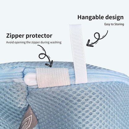 Shoe Washing Machine Bag, Laundry Bag for Sneakers, Orange, 7x15 | Bag to Wash Shoes in Washer and Dryer, for Tennis, Footwear, Trainers, Slippers, Prevent Tangling, Honeycomb Mesh