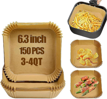 130 Pcs Disposable Mini Air Fryer Liners for COSORI 2.1 Qt Air Fryer | Small Air Fryer Liners, Pre-Cut and Ready to Use Upon Receipt, Food-Grade Safe, Heat to 430°F, Non-Stick