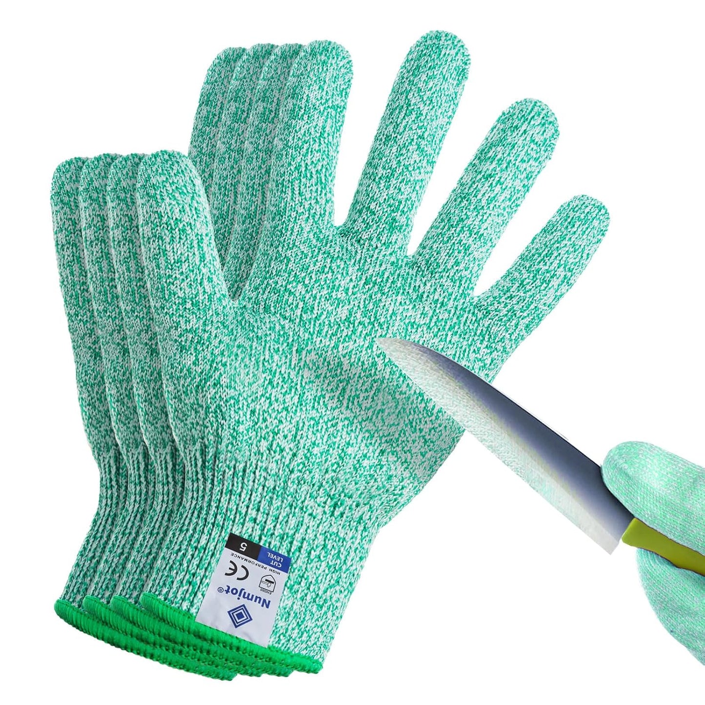 Cutting Gloves, Food Grade Level 5 Protection, Safety Kitchen Cut Gloves for Oyster Shucking, Fish Fillet Processing, Mandolin Slicing, Meat Cutting and Wood Carving. (Violet-Medium 2 Pairs)