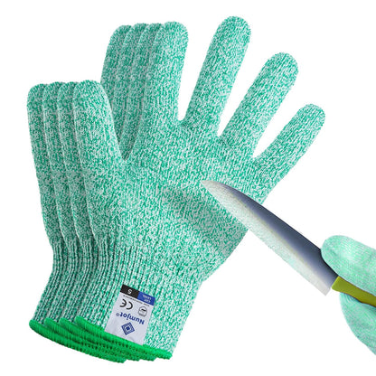 Cutting Gloves, Food Grade Level 5 Protection, Safety Kitchen Cut Gloves for Oyster Shucking, Fish Fillet Processing, Mandolin Slicing, Meat Cutting and Wood Carving. (Violet-Medium 2 Pairs)