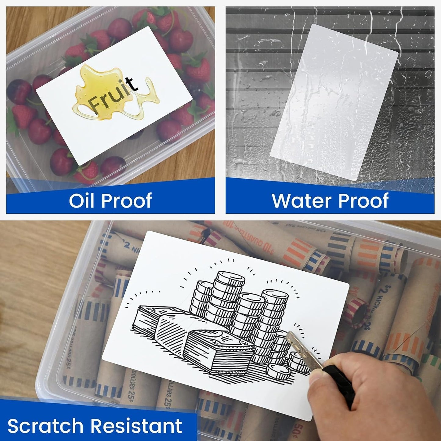 L LIKED 2" x 1" Thermal Labels, Blank Removable Labels with No Residue, Water and Oil Resistant, Use for Both Home and Office (1 Roll, 1300 Labels)