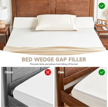 IFNOW Queen Size(60"x6"x10") Bed Wedge Pillow for Headboard, Mattress Gap Filler(0-8"), Bed Wedge for Gap Between Your Headboard and Mattress Dark Grey | High-Density Foam,Fills 0-8"Mattress Gap,Prevents Pillow & Items Falling,Works with Headboard or