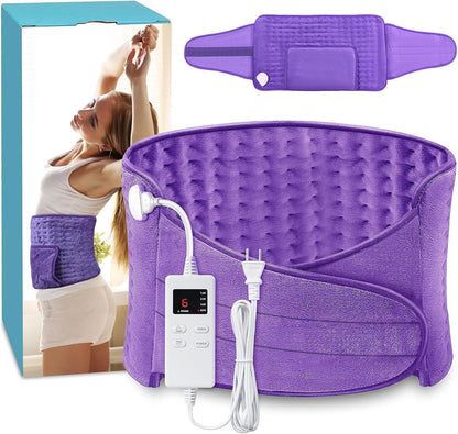 COCOBELA Heating Pad Period Cramps, 12x24 Pad+20" Belt, Purple, Women Gift