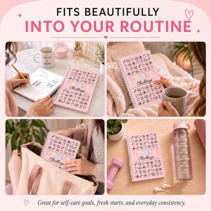 75 Soft Challenge Journal for Women A5 Spiral 106-Page Full-Color