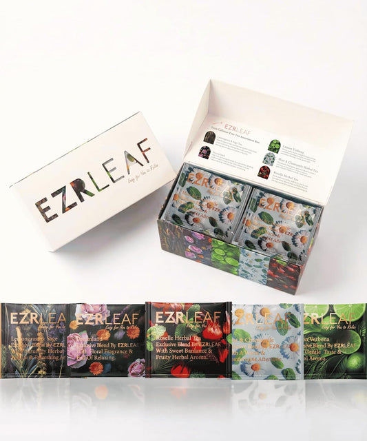 EZR LEAF Pura Herbal Tea Sampler - 22ct Caffeine-Free Tea Variety Gift Set