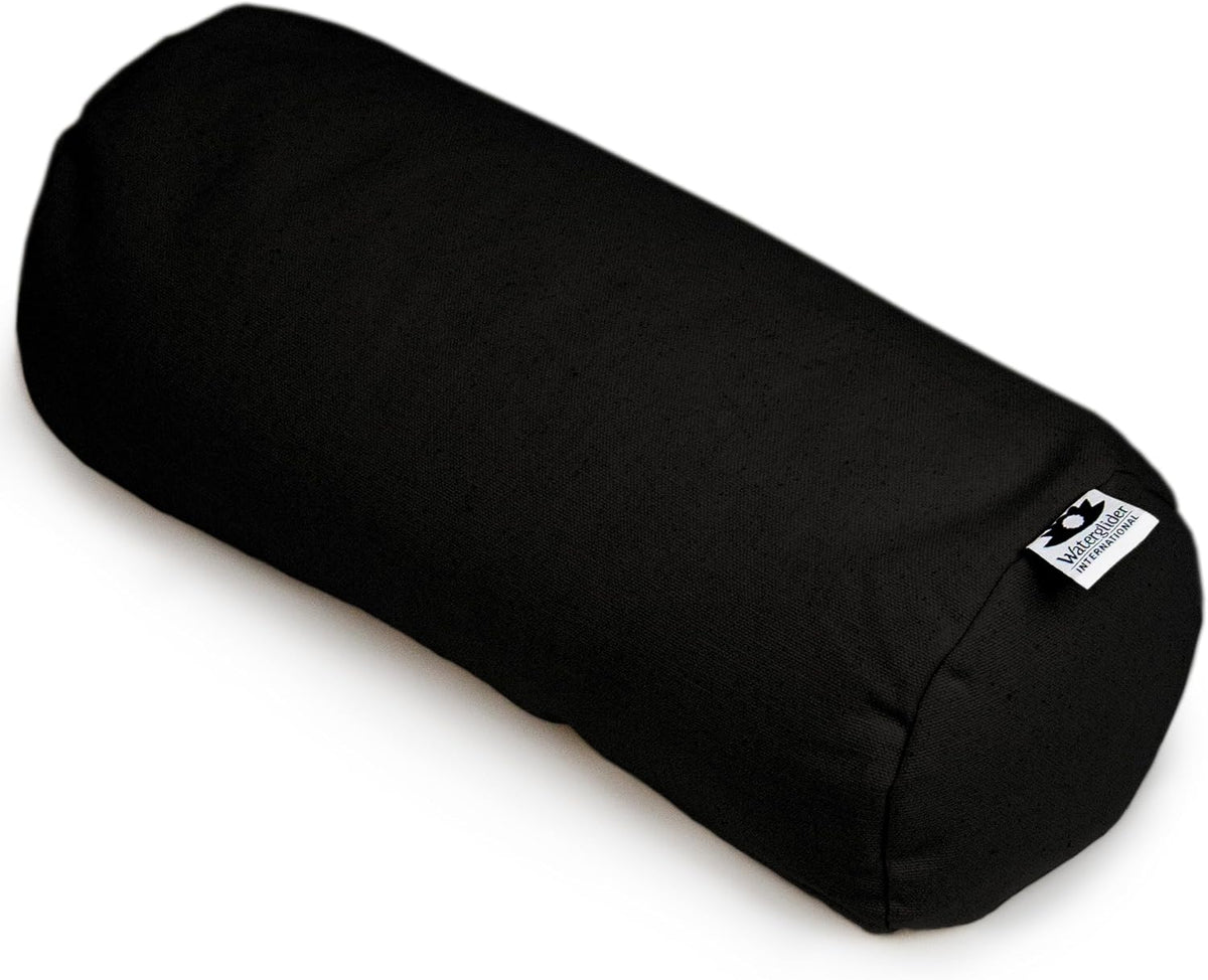 Buckwheat Neck Bolster, Husk Cervical Sleep Roll, Great for use as Body Pillow or in Your Yoga Practice (Burgundy)
