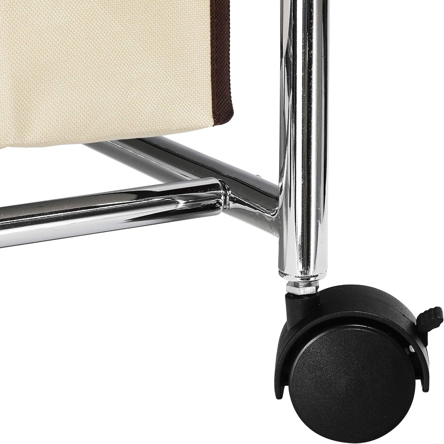 Simple Houseware 2-Bag Heavy Duty Laundry Sorter Rolling Cart, Dark Grey | Removable Bags and Lockable Wheels for Laundry Room Organization