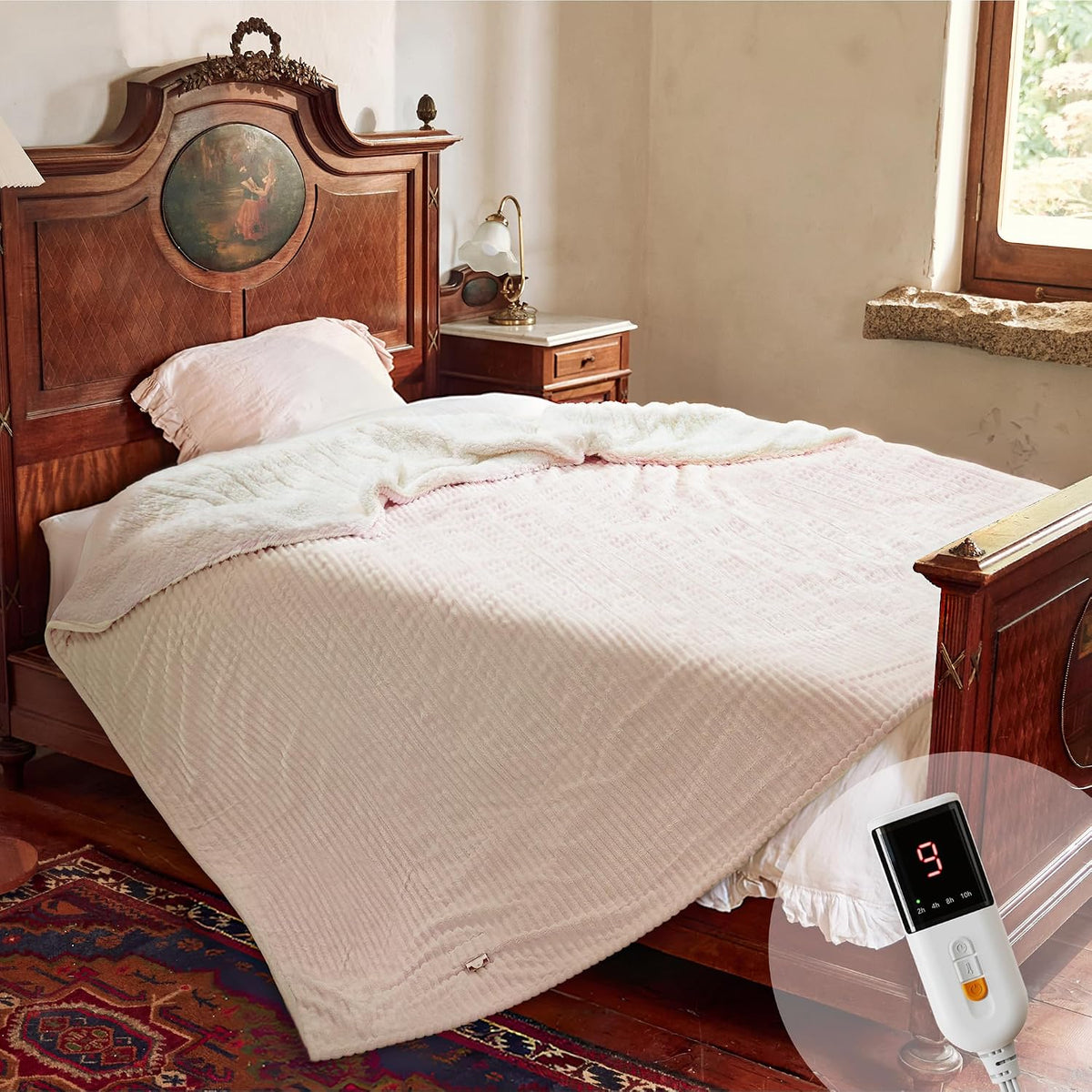Texciting Heated Blanket 50"X60",Soft Electric Blanket,ETL Certified,Grey
