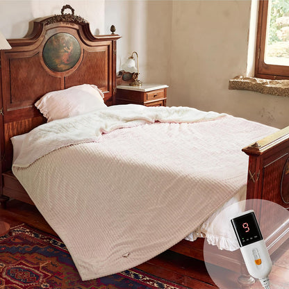 Texciting Heated Blanket 50"X60",Soft Electric Blanket,ETL Certified,Grey