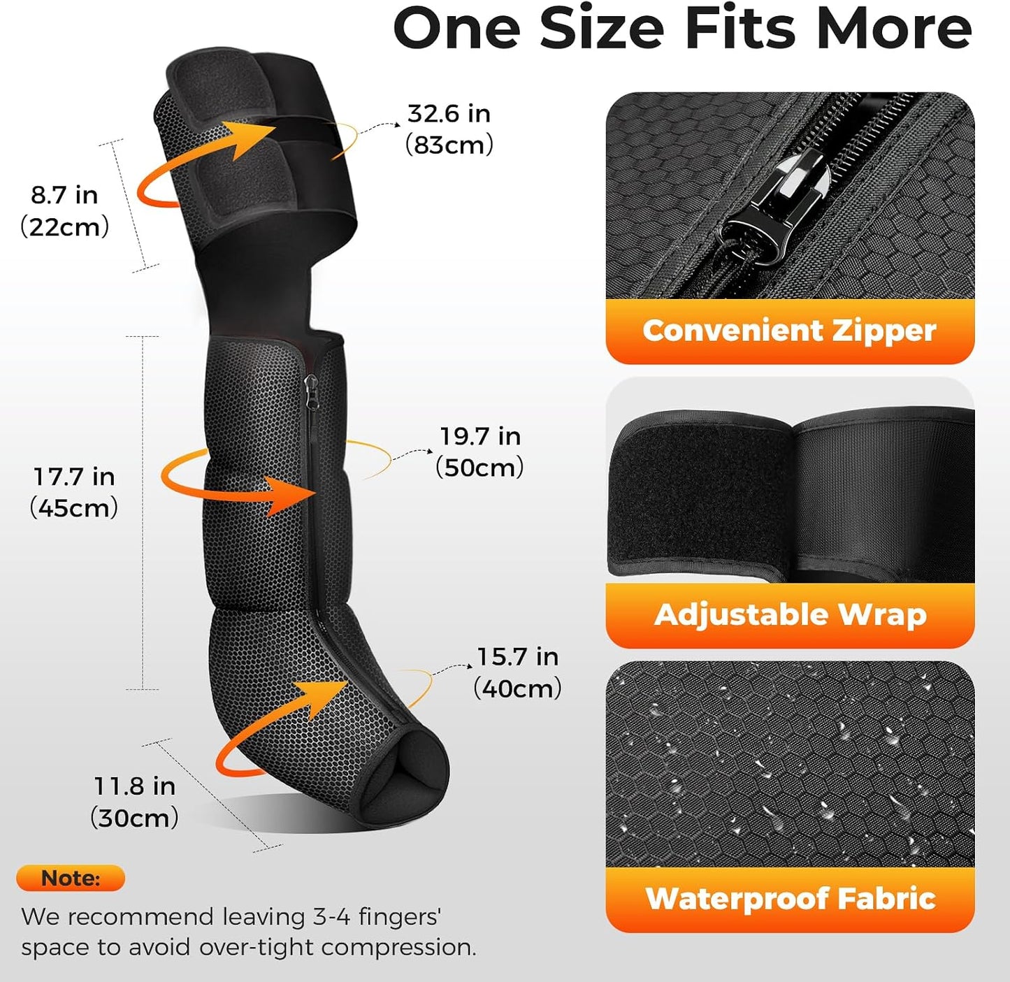 Nekteck Leg Compression Massager with Heat for Circulation and Pain Relief | Full Leg Air Compression Boots, 2 Heats, 6 Modes, 3 Intensities, Zipper Design, HSA Eligible Gifts for Women Men Athletes Gym