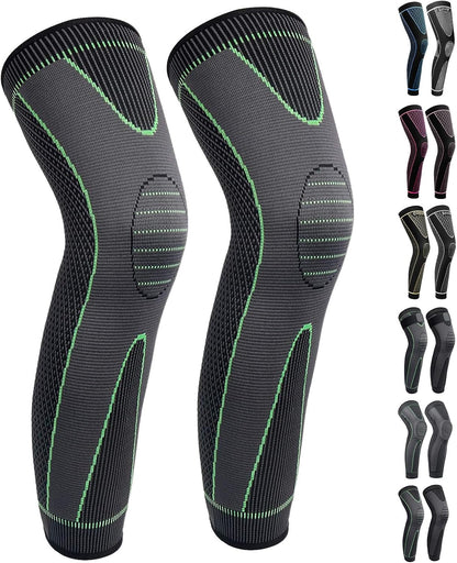 Full Leg Sleeves Long Compression Leg Sleeve Knee Sleeves Protect Leg, for Man Women Basketball, Arthritis Cycling Sport