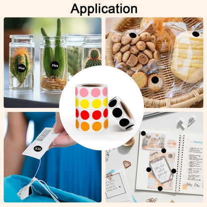1/2 Inch Round Sticker,4 Rolls 2000Pcs Small Dot Stickers Color-Code Dots | Red+Yellow+Blue+Green 1.3cm Small Stickers Round Color Coding Circle Dots Stickers, Roll Dot Sticker Label for Office Home