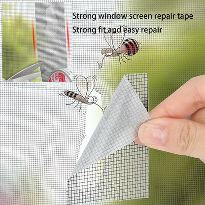 2026 New Strong Adhesive Screen Repair Tape, Screen Repair Kit Window Screen Repair Tape, Fiberglass Screen Tape Mesh Repair Suitable (5cm x 200cm) for mesh Doors and Windows Gray