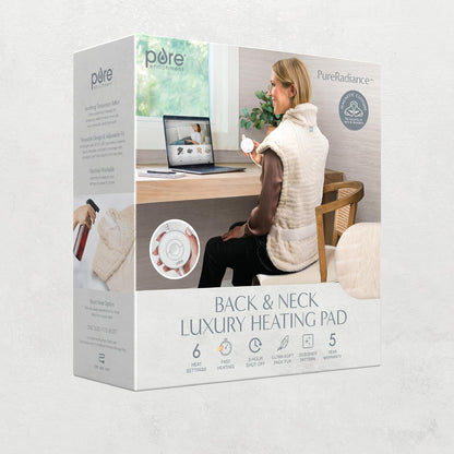 Pure Enrichment PureRadiance Back & Neck Luxury Heating Pad, 6 Settings