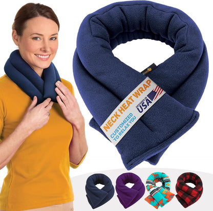SunnyBay Lavender Microwave Heating Pad, 26" Long Microwavable Neck Wrap & Heat Pack for Moist Hot Therapy, Heated Neck Warmer for Neck, Shoulder & Back Pain Relief, Flaxseed Filling, 26x6, Purple
