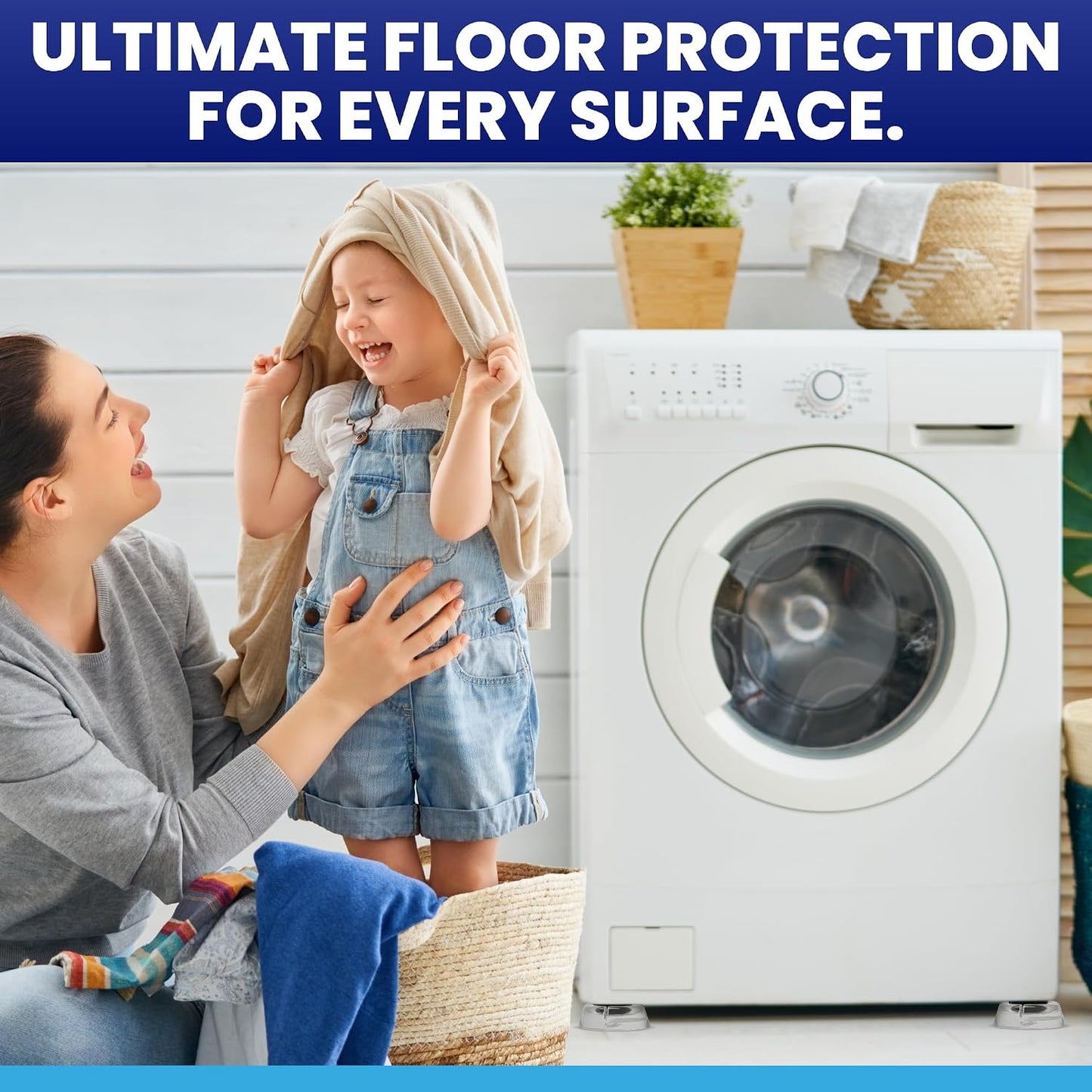 Anti Vibration Pads for Washing Machine – 4 Pack Silicone Washer Anti Vibration Pads Stabilizer Feet, Fits Round Feet up to 1.65”, Shock & Noise Reduction Washing Machine Pads