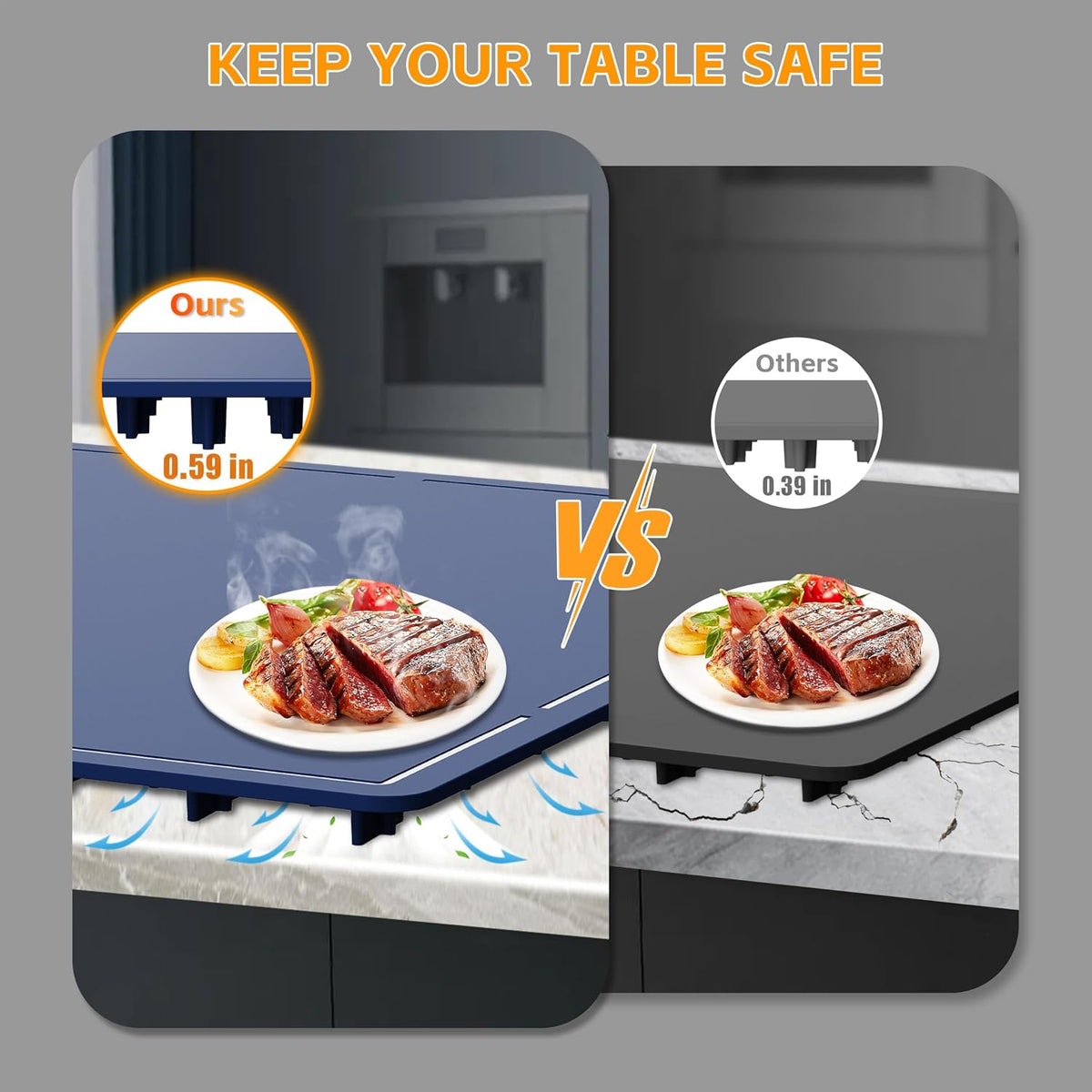 Electric Food Warming Mat 24"x16", Warming Tray with 6 Level Adjustable Temperature, Heating Fastly in 10s, Timed Function & Kids Lock, Portable Roll-Up Mat for Family Gatherings, Buffets and Parties