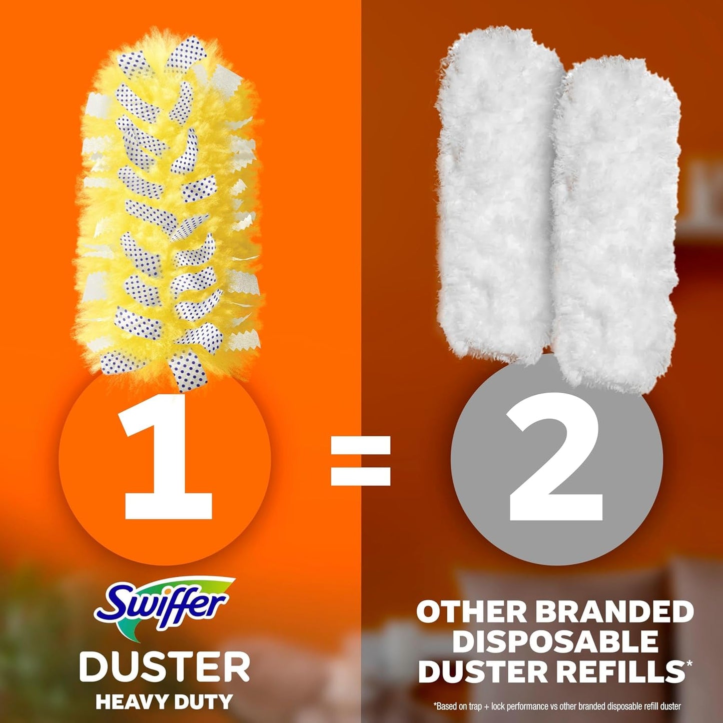 Swiffer Duster Kit with 3 ft Extendable Handle, Dusters for Cleaning, Set Includes 1 Extension Pole and 12 Heavy Duty Dusting Refills Dust Cleaner, Long Extended Wand for Ceiling Fans and Walls