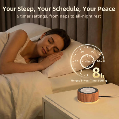 Kipcush White Noise Machine for Baby & Adults, 30 Soothing Sounds, Sleep Sound Machine with 8 Color Night Light, Memory Function, White Noise for Sleeping, Nursery, Office, Travel & Relaxation