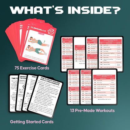 Abs and Core Exercise Cards – 75+ Workout Cards to Help Build Core Strength, Stability, Outdoor, Work from Home Fitness Workout