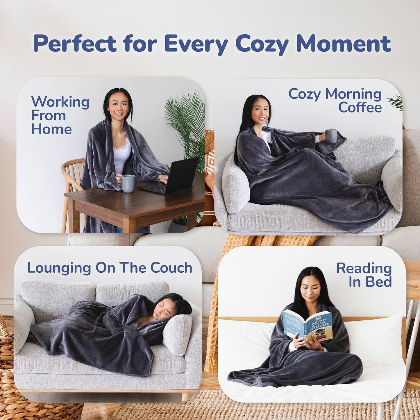 Wearable Blankets for Women & Men, Graduation Day Gift for Her, Cozy Gifts for Women, Wife Birthday Gifts Ideas
