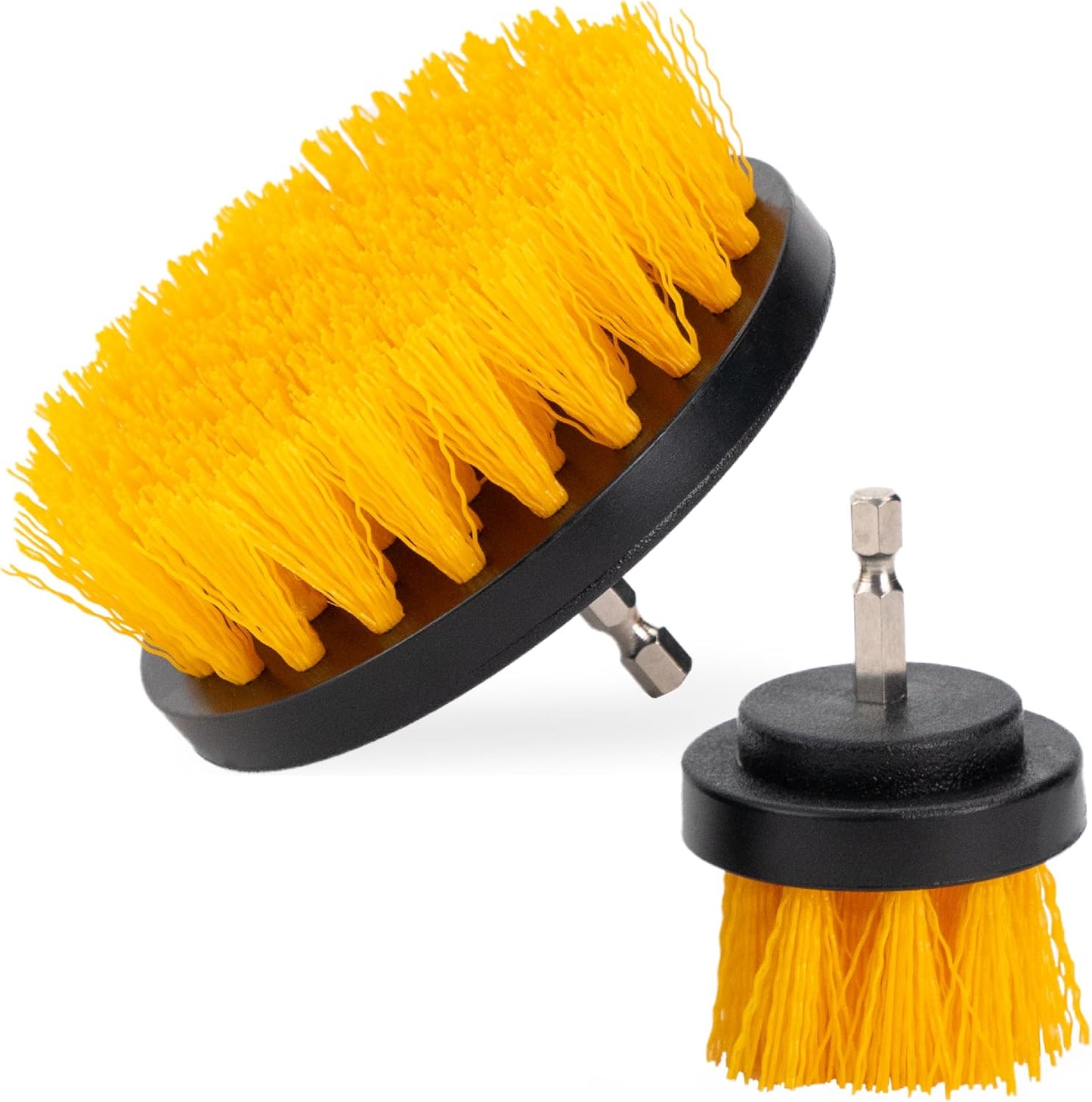 VIKING Drill Cleaning Brush Set for Car Carpet Cleaning, 2 Pack | Fits Standard Drills, Stiff Bristle, Interior Cleaning Scrub Brush for Carpets and Rubber Floor Mats, Home, Garage