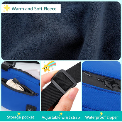 AURYA Heated Hand Warmer Pouch, Rechargeable & Waterproof Electric Hand Muff for Children | Adjustable 3-Heat Settings for Outdoor Play, Skiing, Snowball Fights & School