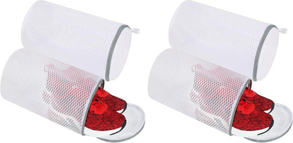 Vivifying Shoe Washing Machine Bag, 2 Pack Honeycomb Mesh Laundry Bag with Zipper for Sneakers, Running Shoes, Sock, Bras, Delicates and Toys