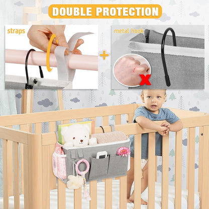Lilithye Bedside Caddy, Bedside Storage Bag Hanging Organizer for Bunk Bed