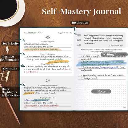 Self Care Guided Journal for Women，Gratitude Journal & ADHD Planner A5Beige | ADHD Planner, Mental Health & Anxiety Guided Journal for Women, Better Everyday