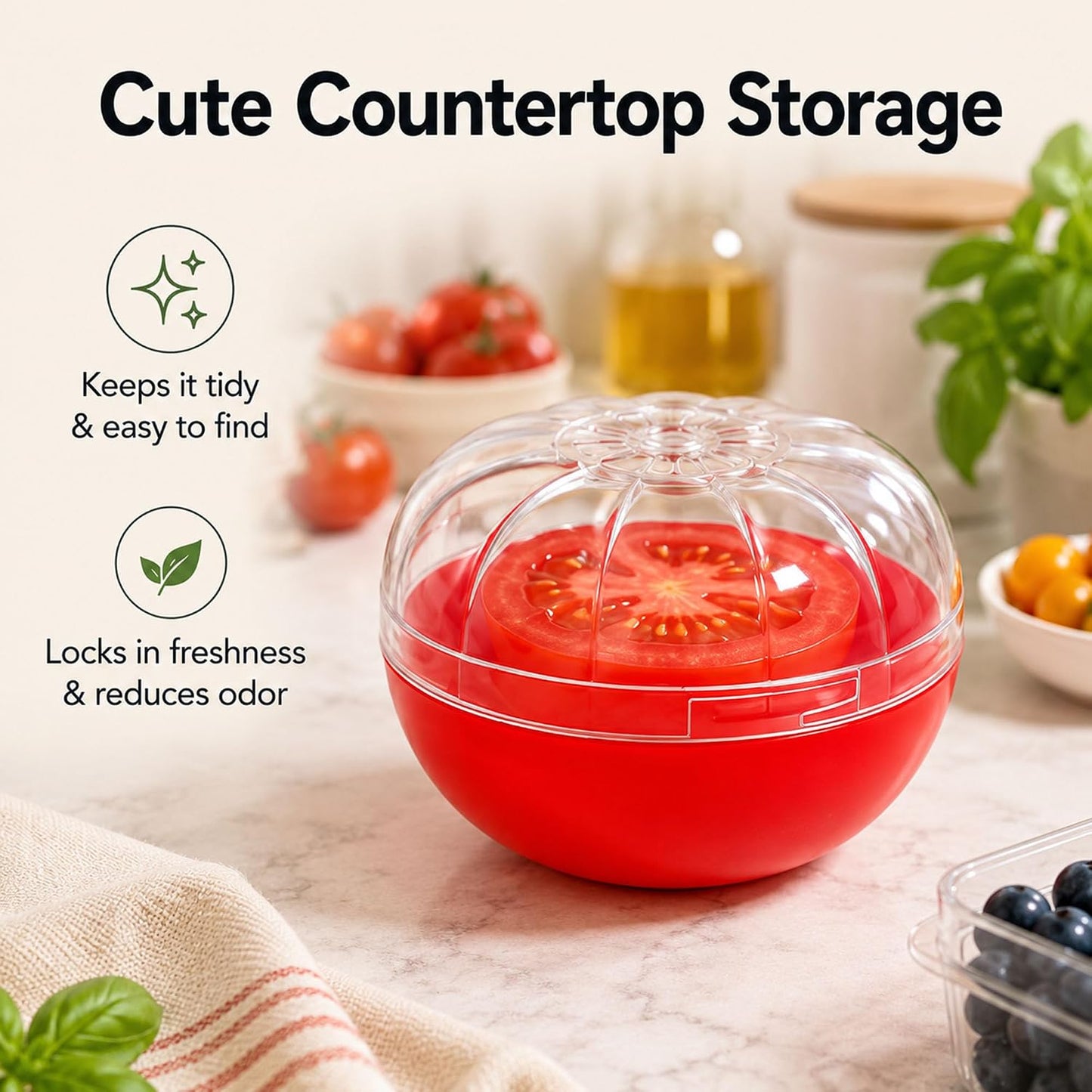 Avocado Keeper Saver Avocado Storage Containers With Lid | Onion Avocado Tomato Saver Fruit vegetable Holder Storage (Avocado Holder)