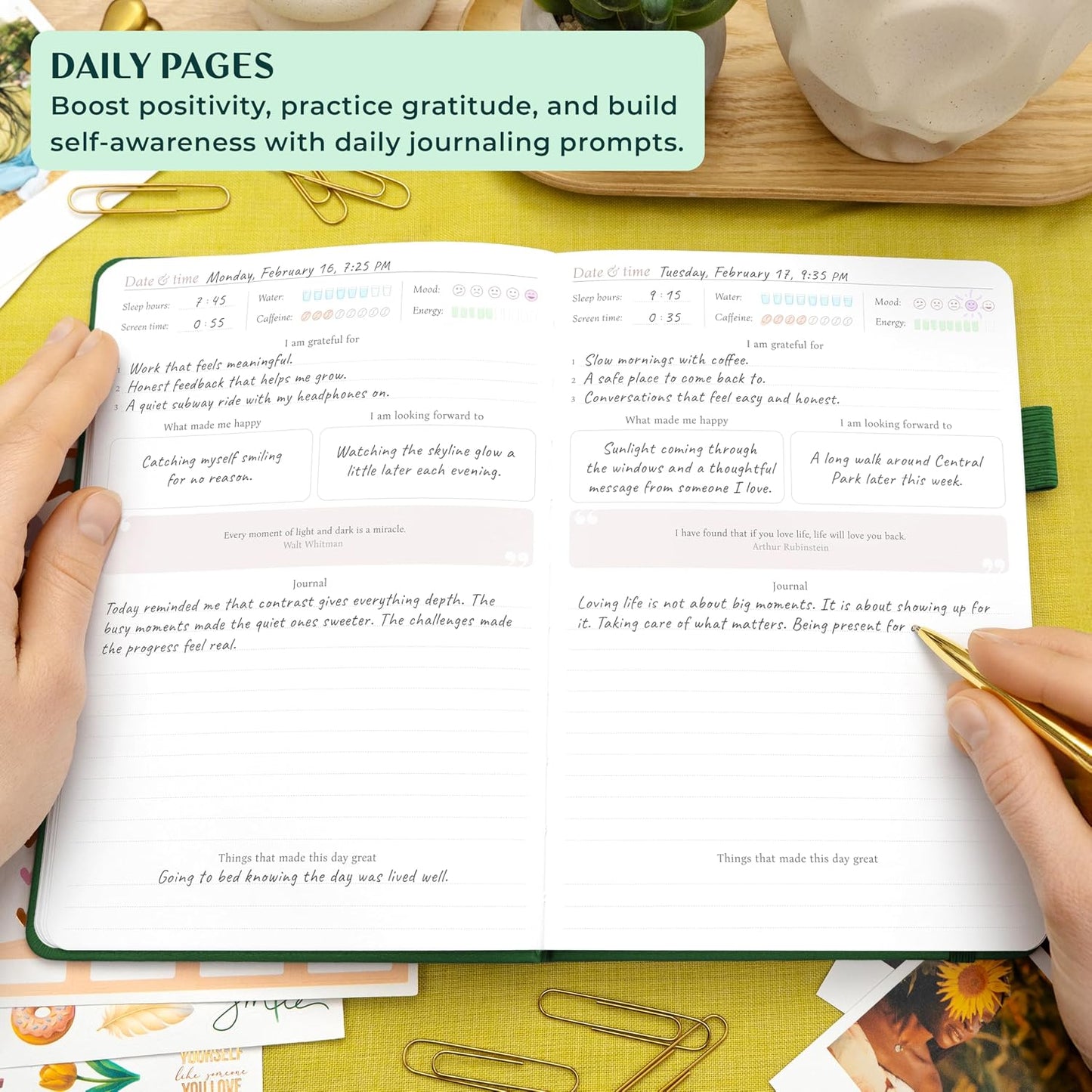 Legend Positivity Journal with Prompts – Guided Daily Affirmation Journal for Women & Men – Mental Health, Gratitude & Reflection Diary (Lavender)