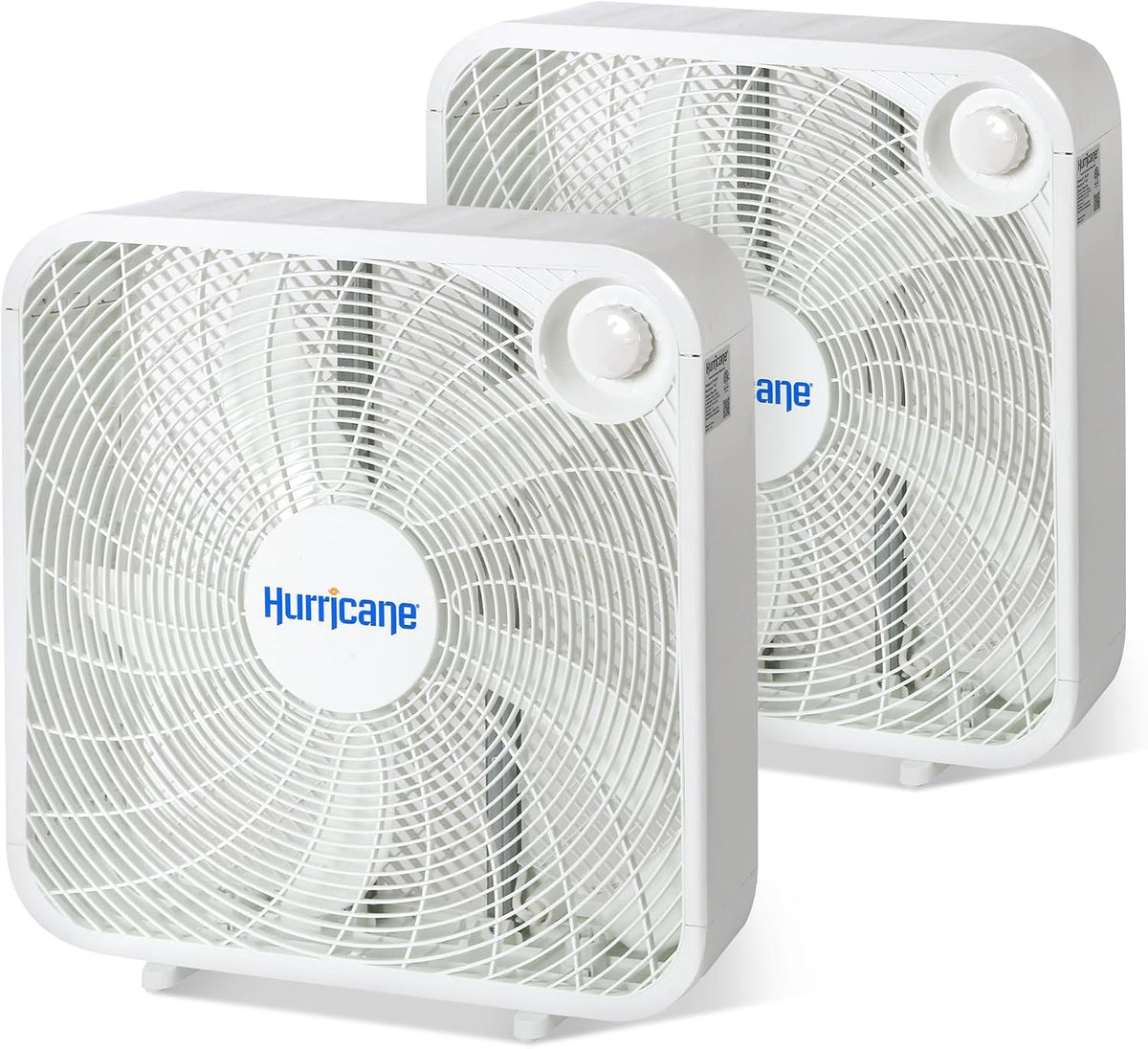 Hurricane Classic Floor Box Fan with 3 Speed Settings, Black - 20in