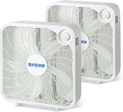 Hurricane Classic Floor Box Fan with 3 Speed Settings, Black - 20in