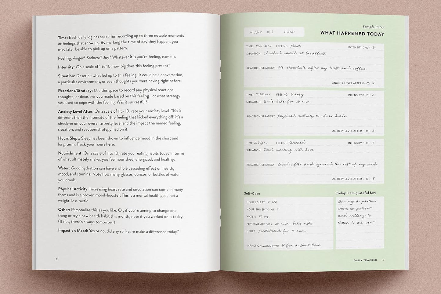 Mental Health Tracker: A Daily Journal to Manage Anxiety and Create Healthy Habits