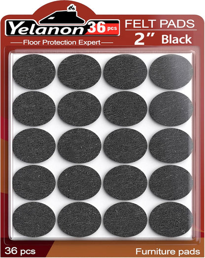 Felt Furniture Pads -56 Pcs(1+2)” Premium Felt Pads for Chair Legs Furniture, Floor Protectors for Hardwood Floors,Brown