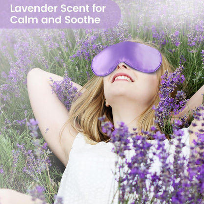 SuzziPad Hot & Cold Lavender Eye Pillow for Relaxing, Purple, 6 Packs | Washable Weighted Yoga Eye Mask For Meditation, Dry Eye Soothing & Sleep; Blocks Light, Soothes Migraines & Ocular Discomfort