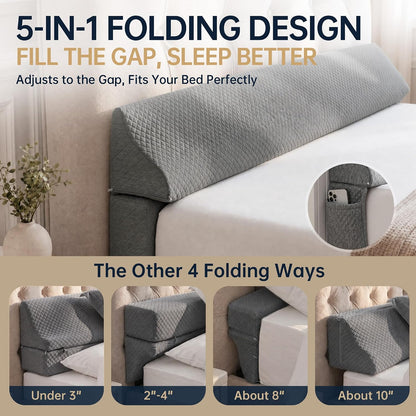 Bed Wedge Gap Filler, Wedge Pillow for Headboard Gap, King Size