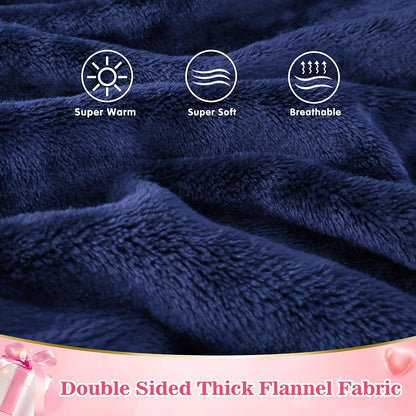 Wearable Blanket Sweatshirt Gifts for Women and Men, Warm and Cozy Giant Blanket Hoodie, Thick Flannel Blanket with Sleeves and Giant Pocket - Dark Gray