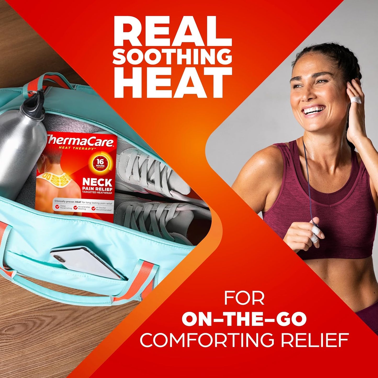 ThermaCare Heat Wraps for Neck & Shoulder Pain Relief - 16-Hour Heat Therapy Heating Pads, Adhesive Heat Patches for Muscle & Joint Pain - Flexible Fit for Comfort & Extended Wear - 5 Count