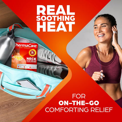 ThermaCare Heat Wraps for Neck & Shoulder Pain Relief - 16-Hour Heat Therapy Heating Pads, Adhesive Heat Patches for Muscle & Joint Pain - Flexible Fit for Comfort & Extended Wear - 5 Count