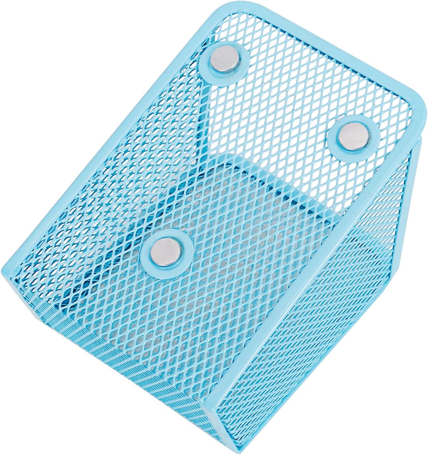 UCYCAZ Magnetic Pen Holder,Single Magnetic Pencil Locker Holder Organizer | Strong Magnets Mesh Marker Holder,Locker Accessories,Writing Utensil Storage Organizer,Pen Basket for Whiteboard,Refrigerator