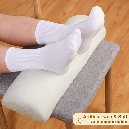 Sintuff Recliner Leg Rest Cushion Sofa Footrest Pillow with Cover Half Moon Bolster Pillow Under Knee Pillow for Sleeping On Back Alleviating Pain, 19.7 x 8 x 3.5 Inch (Coffee)