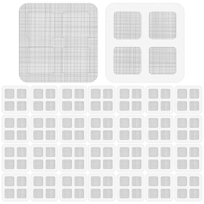 30PCS Window Screen Patches Repair Kit, Mesh Patches (4 Inch) | Tent Repair Patches, Self-Adhesive Mesh Patch Repair Kit, Outdoor Tent Patch Kits, Portable Screen Tape for Window, Camping