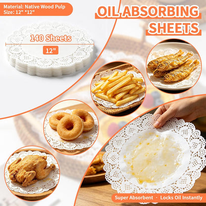 Splatter Screen for Frying Pan, 3-Pack 10" 11.5" 13" 304 Steel | Silicone oven mitts and foldable handle included. Dishwasher safe 304 stainless steel splash guard fits most pans.