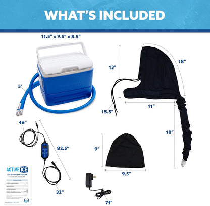 Polar Active Ice 3.0 | 9 QT Cold Therapy Ice Machine | Programmable Timer | Full Circumference Knee Pad | Cryotherapy Pain Relief System | Ace Bandage Style Compression