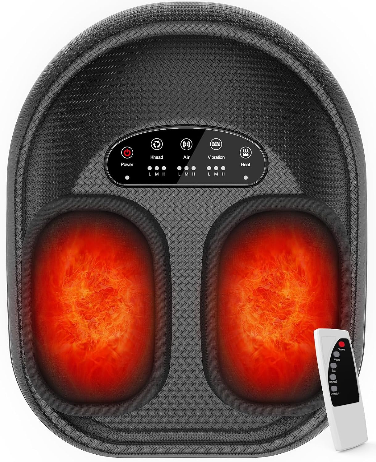 Shiatsu Foot Massager Machine with Heat : Deep Kneading Foot Massage with Vibration & Compression for Plantar Fasciitis & Neuropathy Pain Relief, Deep Tissue Foot Massager