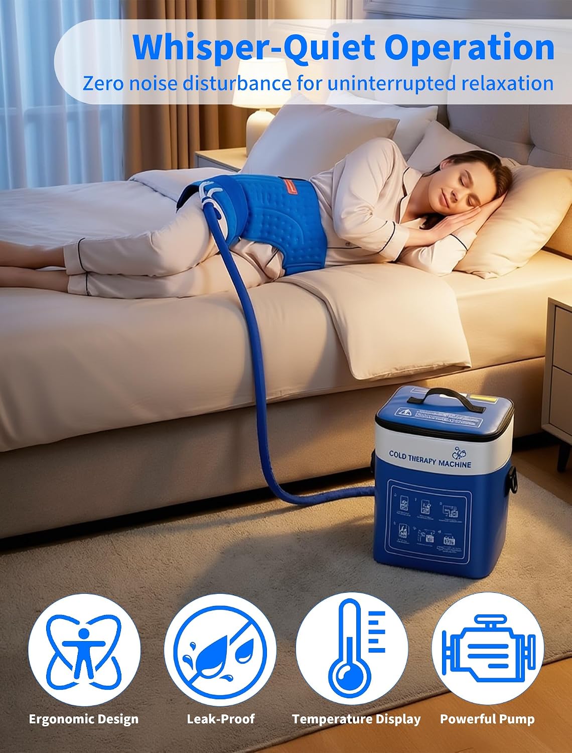 Ankle Foot Ice Pack Wrap for Cold Therapy Machine, Replacement Pad Only for Cryotherapy Unit, Cold Water Therapy for Plantar Fasciitis Relief, Post-Surgery & Injury Recovery - Universal Connector